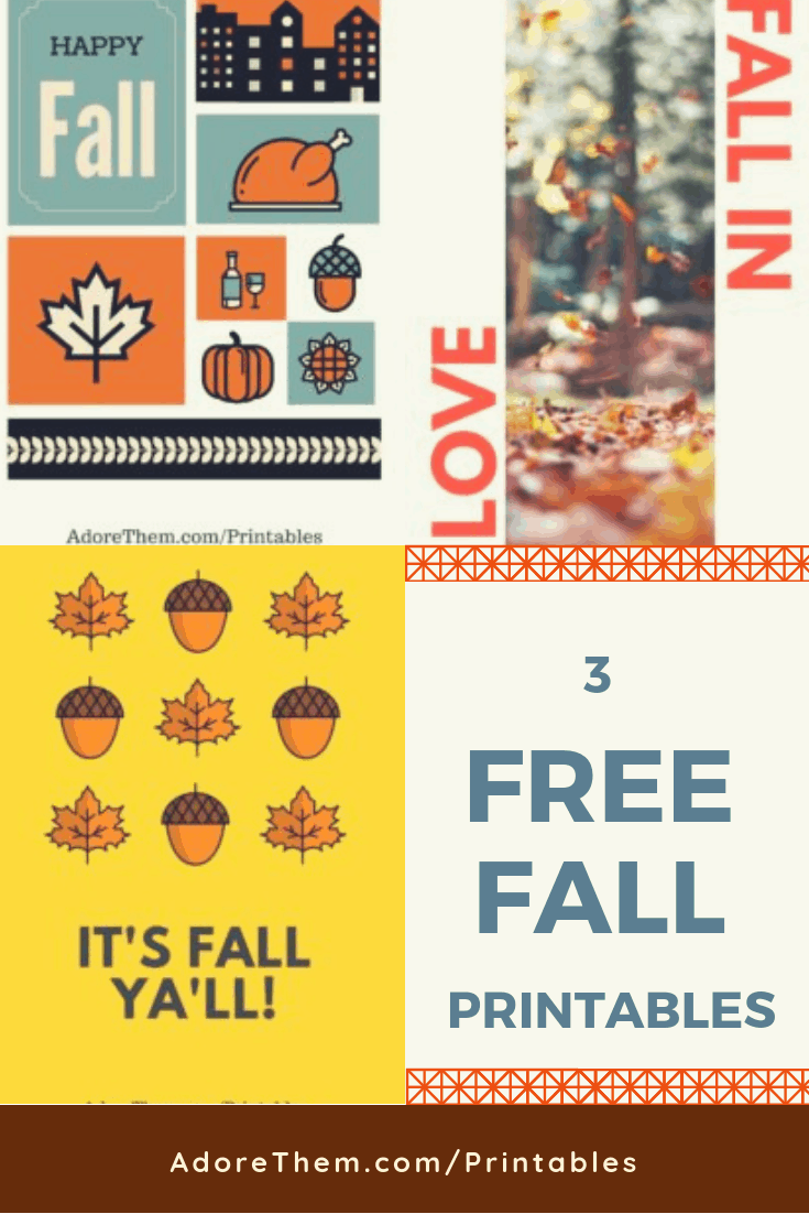 3 Free Fall Printables (easy fall decor) - Adore Them Parenting