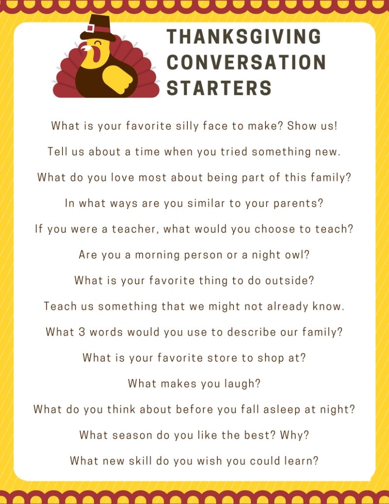 45 Conversation Starters for the Thanksgiving Table