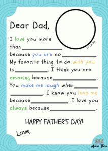 Printable Father's Day Card Mad Lib - Adore Them Parenting