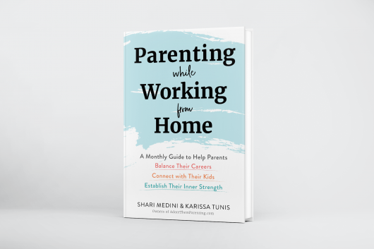 Parenting while Working from Home book Parenting while Working from Home book mockup with grey background